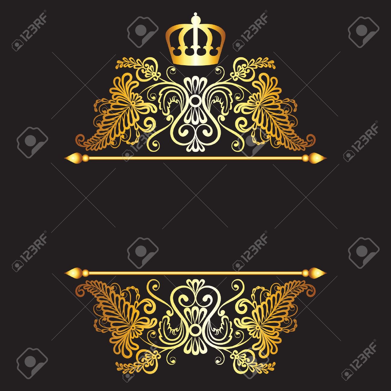 royal pattern with crown on dark background royalty free cliparts