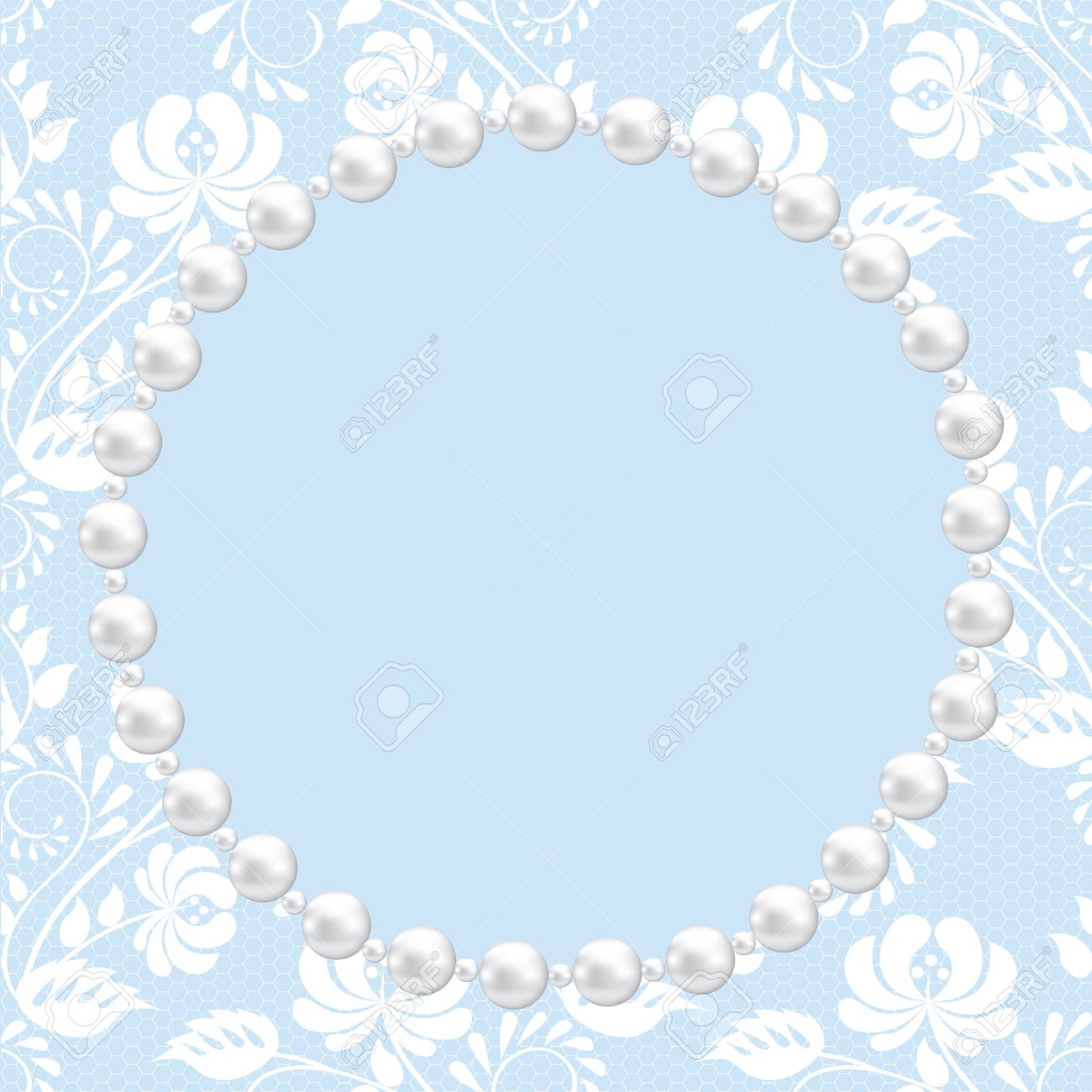 template for wedding greeting or invitation card with lace and