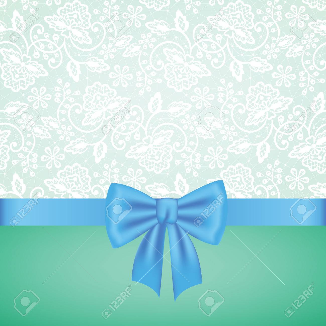 Wedding Or Baby Shower Invitation Or Greeting Card With White