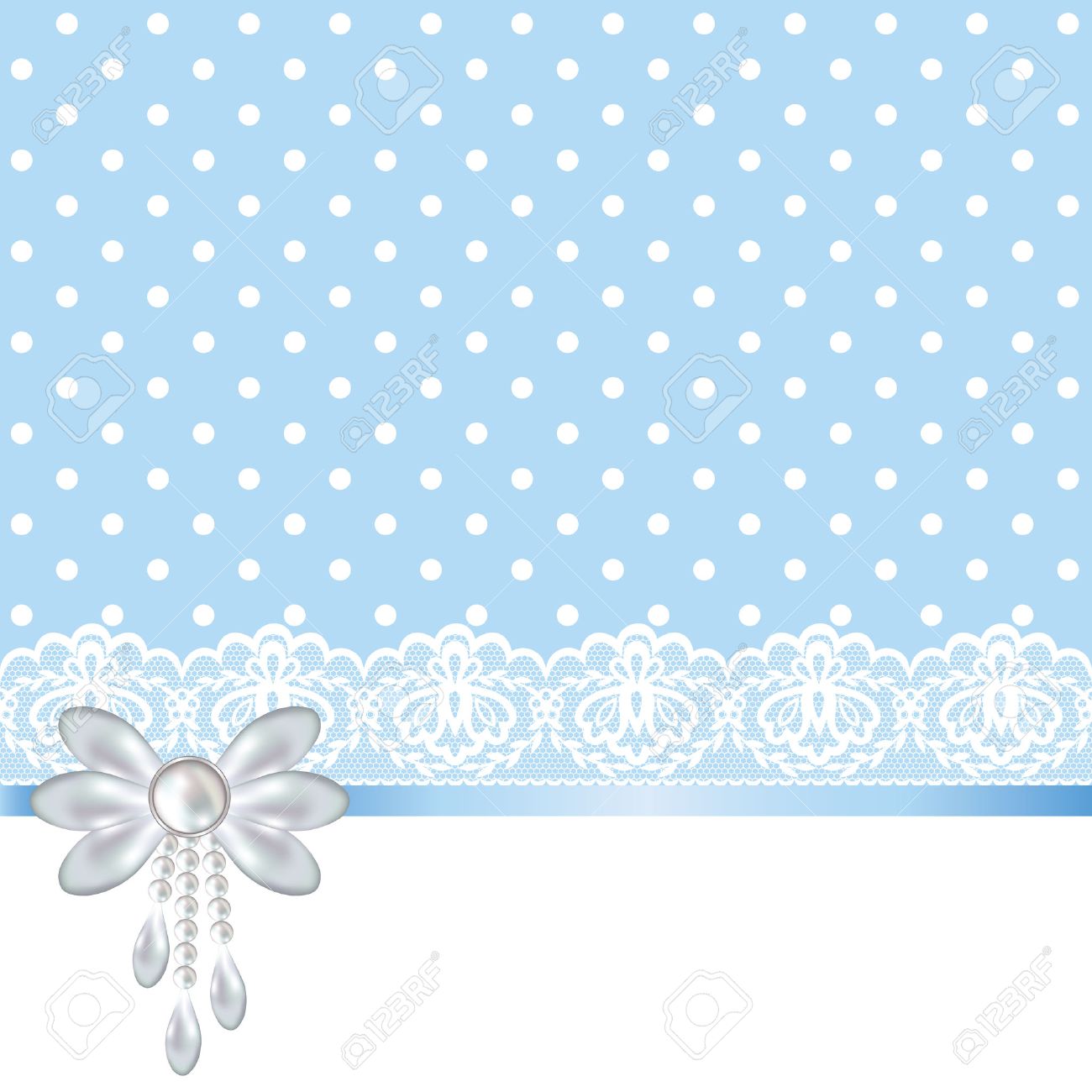 Wedding Or Baby Shower Invitation Or Greeting Card With White