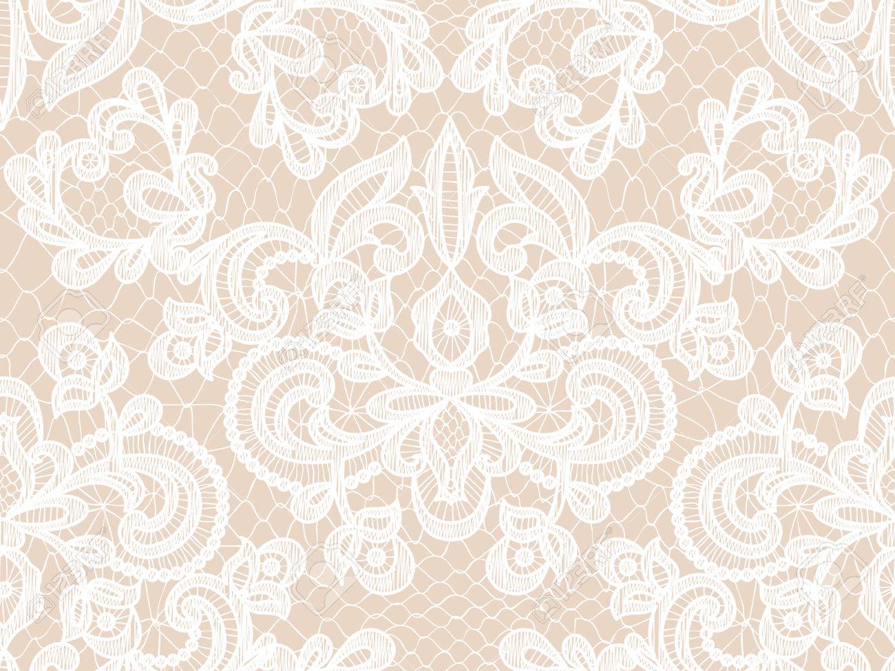 シームレスな白レース花柄の背景 のイラスト素材 ベクタ Image