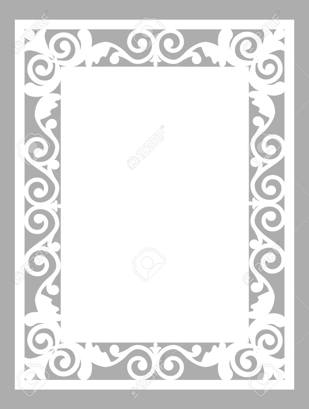 pattern frame template for laser cut card royalty free cliparts