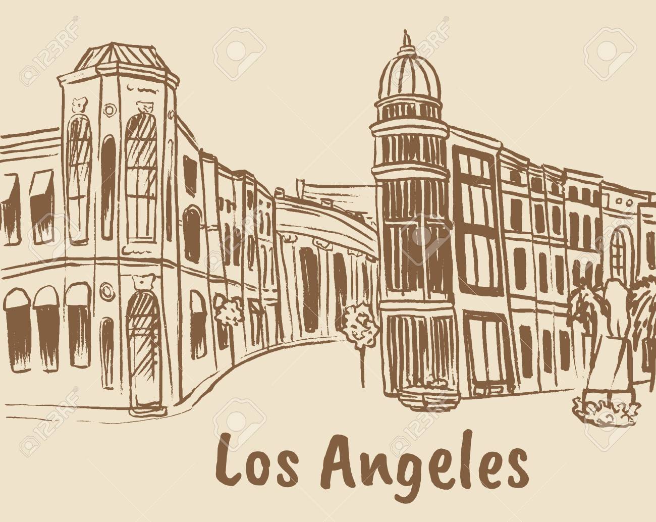 ロサンゼルスのロデオ ドライブ のイラスト素材 ベクタ Image 7679