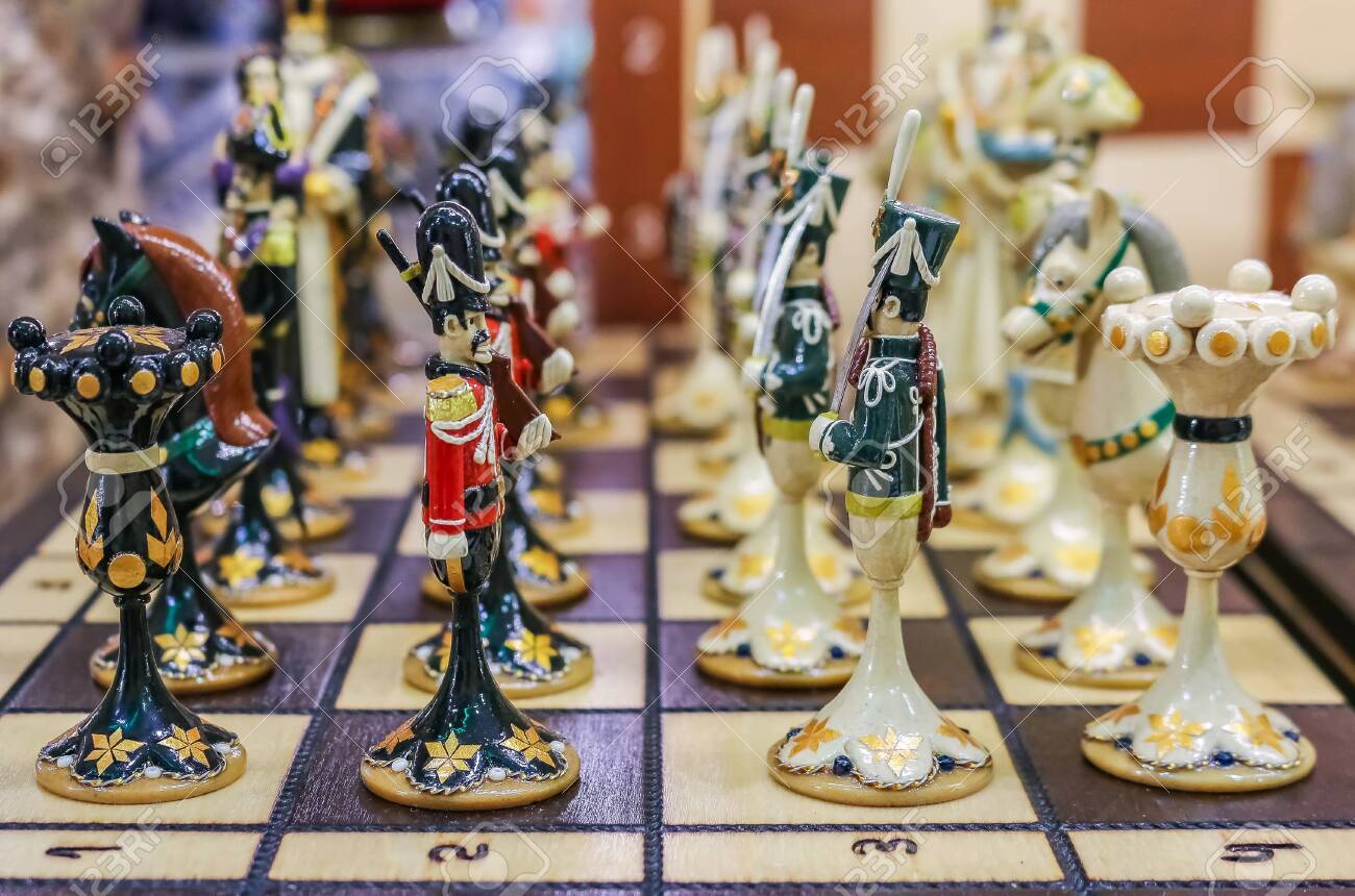 hand carved chess set