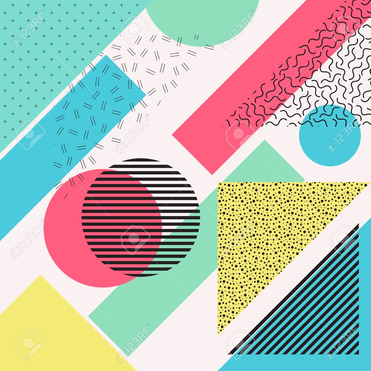 抽象的なイラスト レトロなパターン シームレスな印刷 ヴィンテージ背景 バウハウスのグラフィック メンフィスの飾り 流行に敏感な背景 未来的な壁紙 幾何学デザイン のイラスト素材 ベクタ Image 抽象的なイラスト レトロなパターン シームレスな印刷 ヴィンテージ背景 バウハウスのグラフィック メンフィスの飾り 流行に敏感な背景 未来的な壁紙 幾何学デザイン のイラスト素材 ベクタ Image