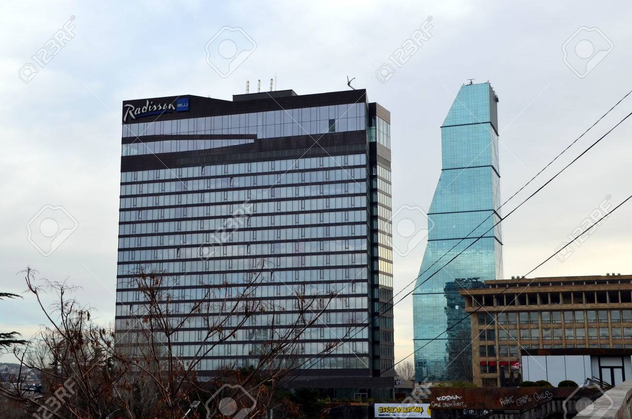 The Modern Architecture Of Tbilisi Georgia Radisson Blue Hotel And Skyscraper Stock Photo Picture And Royalty Free Image Image 68399190