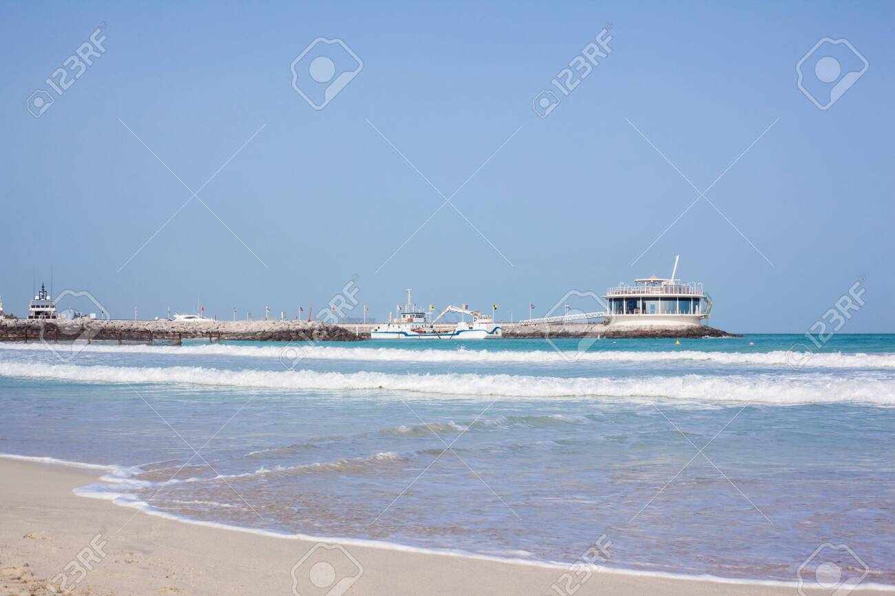 Pier With Restaurant On Jumeirah Beach Dubai