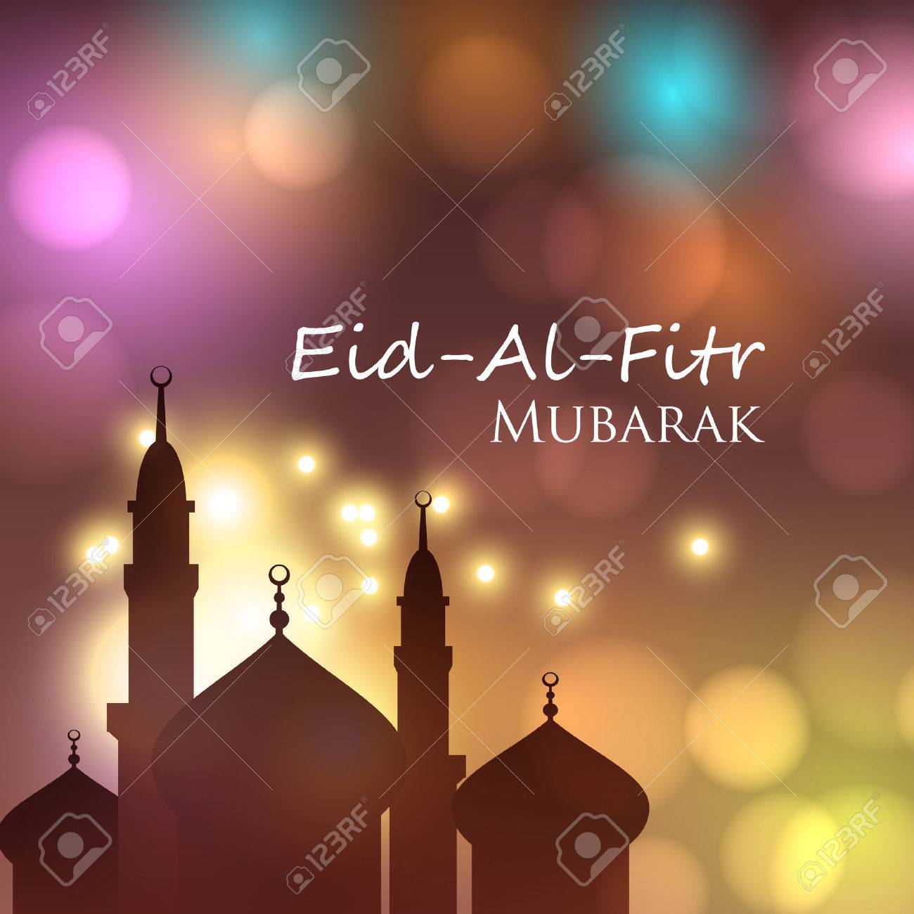 Vector Card For Muslim Festival Eid Al Fitr Mubarak Can Be Used