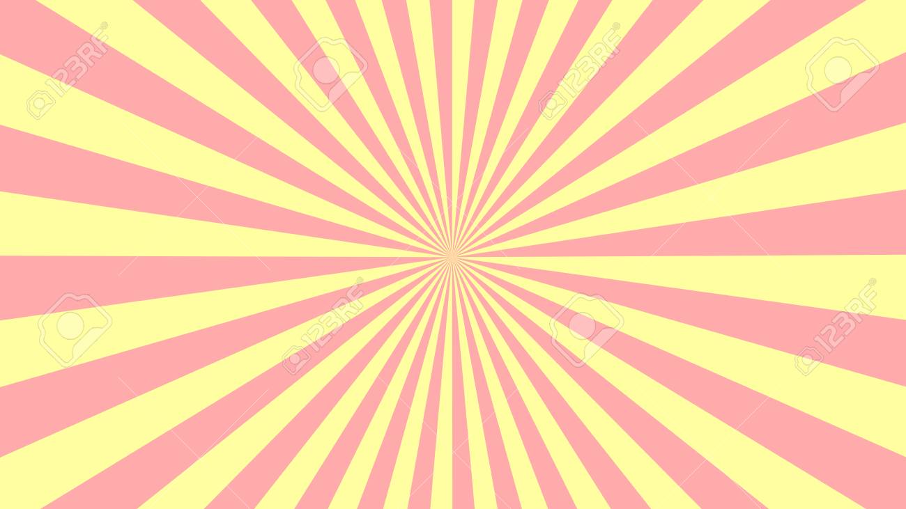 Pink Yellow Rays Soft Colors Background Sun Rays Poster