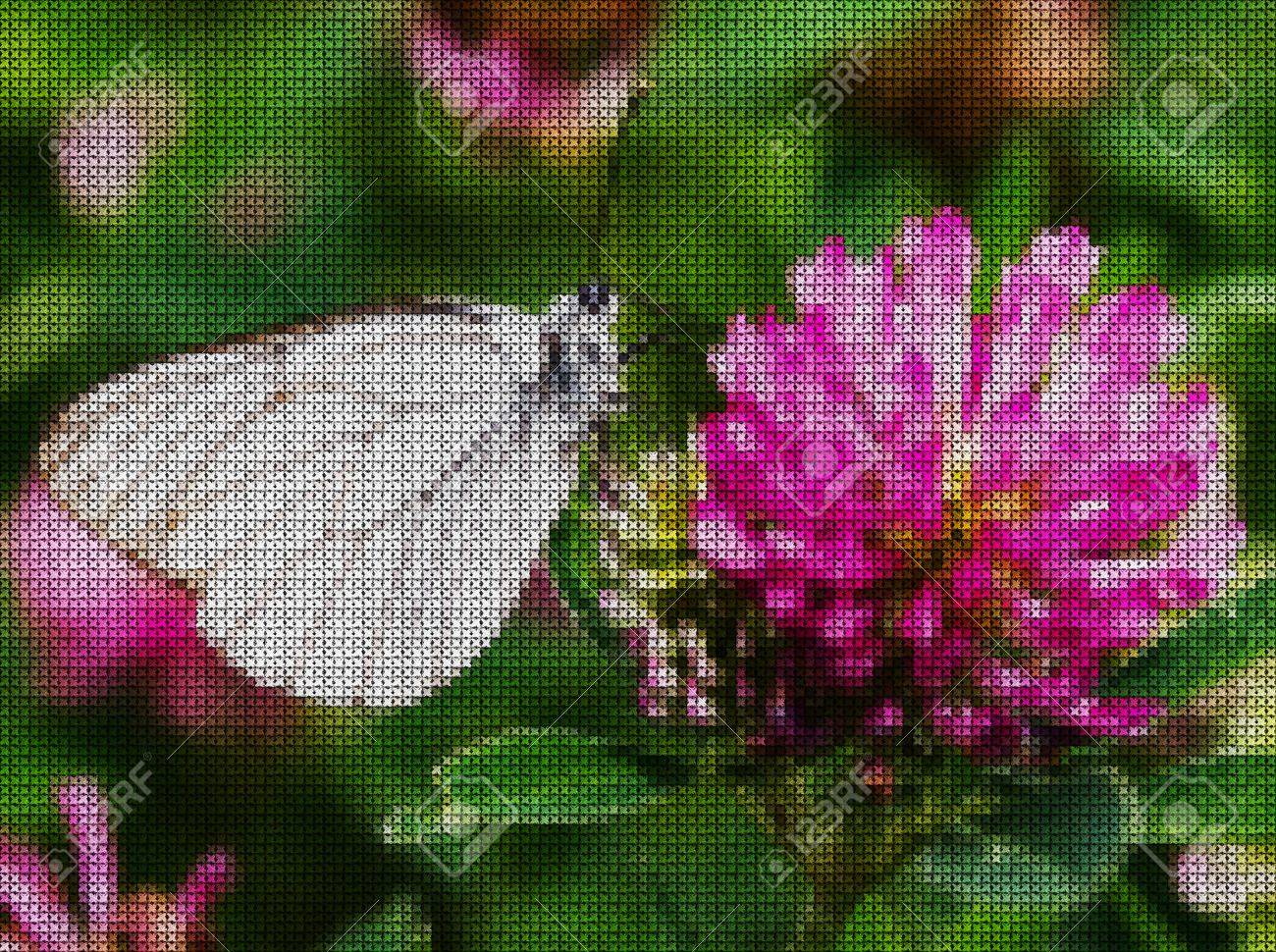Ilustraciones. Punto De Cruz. Mariposa Blanca En Una Flor Del Trébol Rojo. Fotos, Retratos, Imágenes Y Fotografía De Archivo Libres De Derecho. Image 84609872. Ilustraciones. Punto De Cruz. Mariposa Blanca En Una Flor Del Trébol Rojo. Fotos, Retratos, Imágenes Y Fotografía De Archivo Libres De Derecho. Image 84609872.