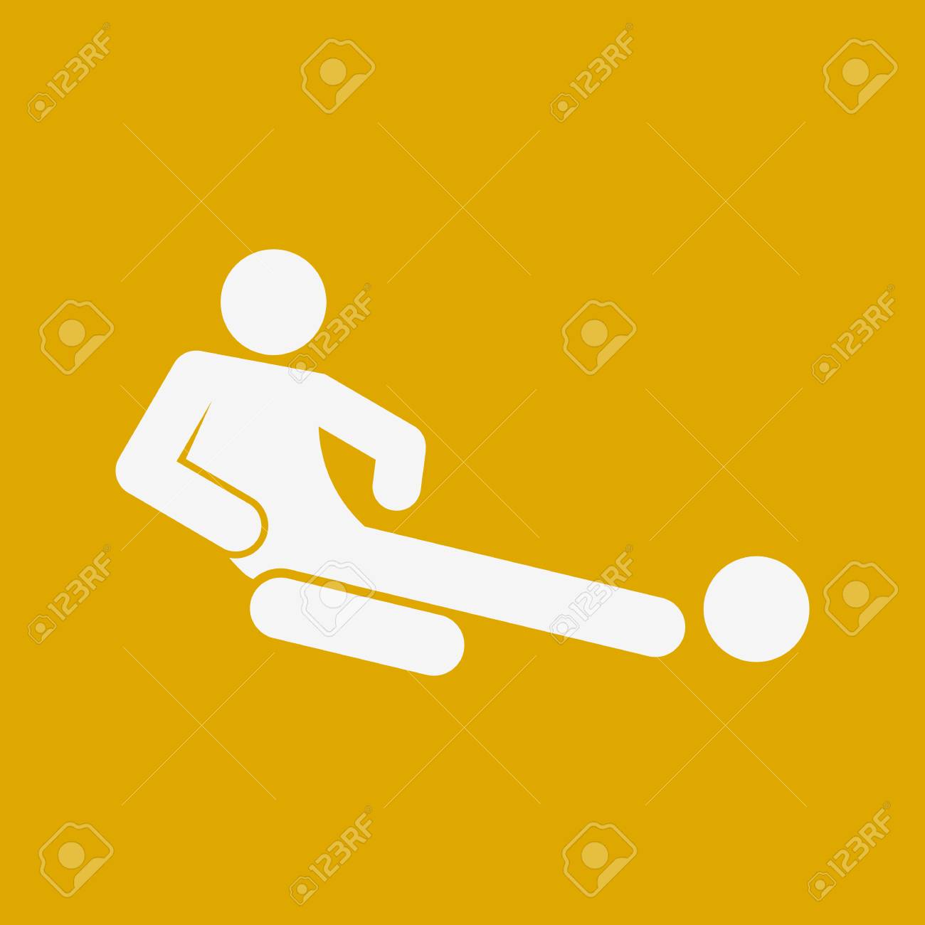 スライディングタックルサッカーフィギュアベクトルイラスト のイラスト素材 ベクタ Image