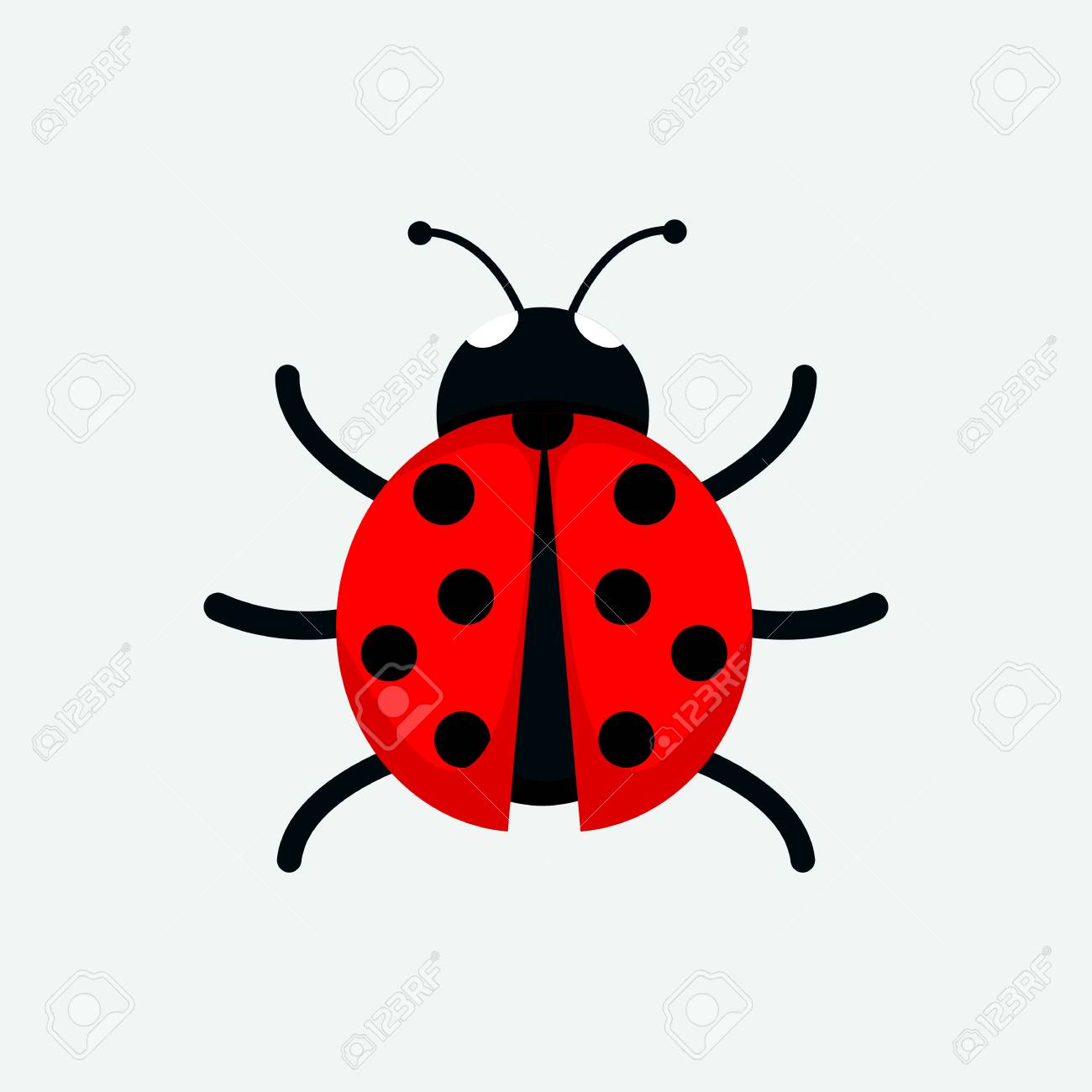 cute ladybug drawing vector illustration graphic design stock vector 94437318