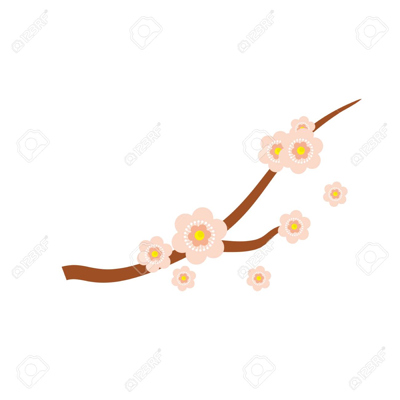 Simple Japanese Sakura Flower Illustration Vector Graphic Design ... Simple Japanese Sakura Flower Illustration Vector Graphic Design ...