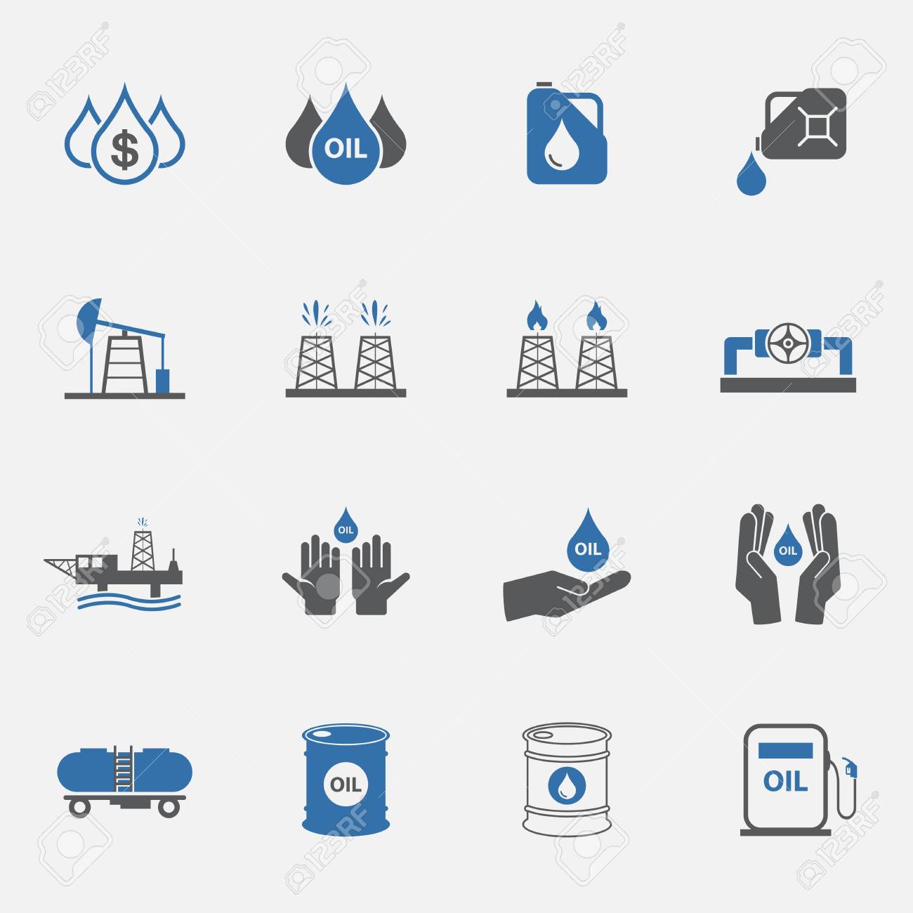 two tone oil icons set royalty free cliparts vectors and stock two tone icons
