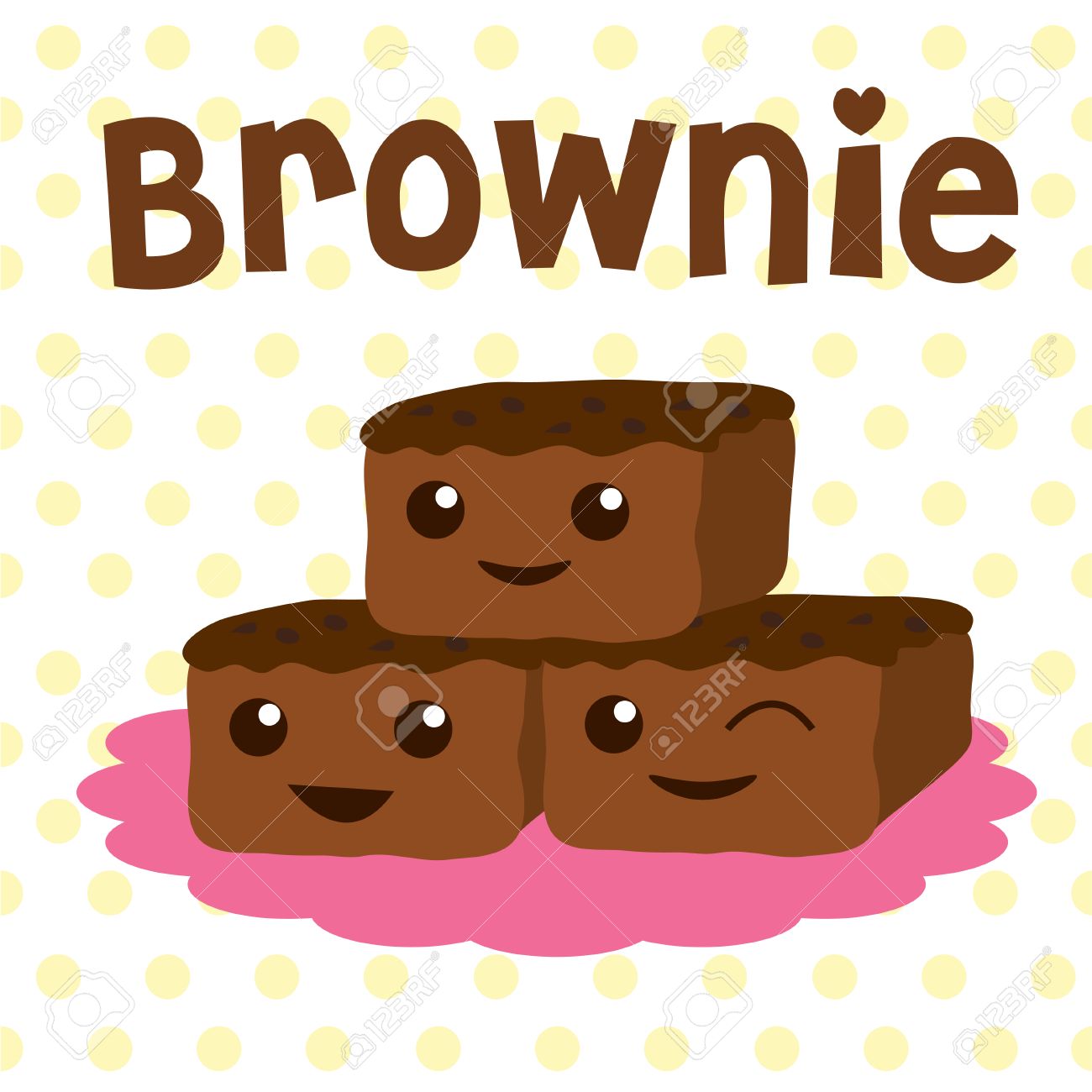 Brownie Vector Cartoon Cute Sweet Royalty Free SVG, Cliparts, Vectors, and  Stock Illustration. Image 56940684.