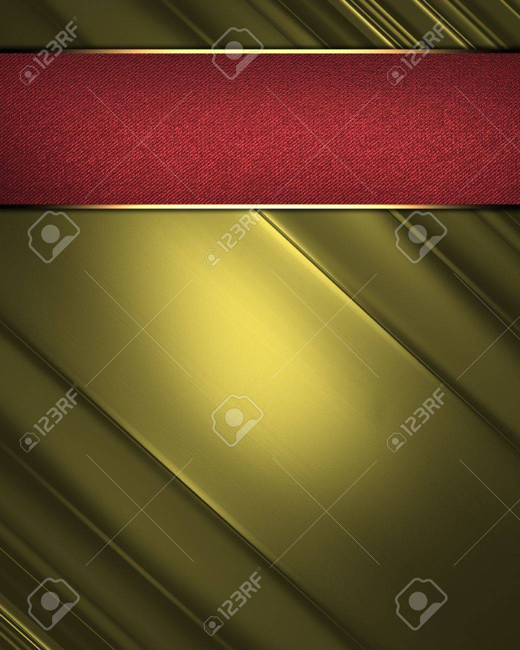 Elegant Gold Abstract Background And Red Nameplate Design Template Stock Photo Picture And Royalty Free Image Image