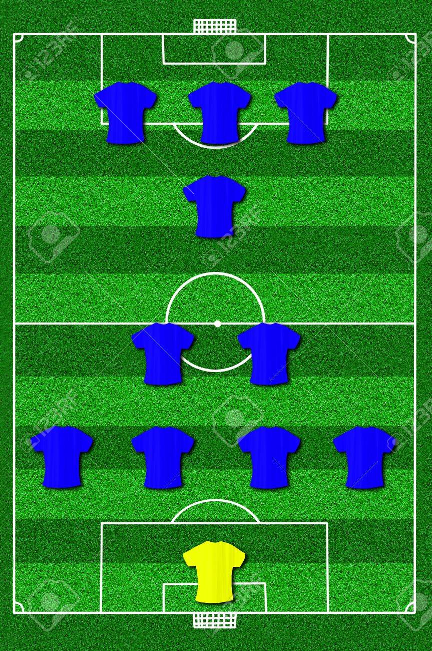 4 2 1 3 の形成とサッカーのフィールドのレイアウト の写真素材 画像素材 Image 4 2 1 3 の形成とサッカーのフィールドのレイアウト の写真素材 画像素材 Image