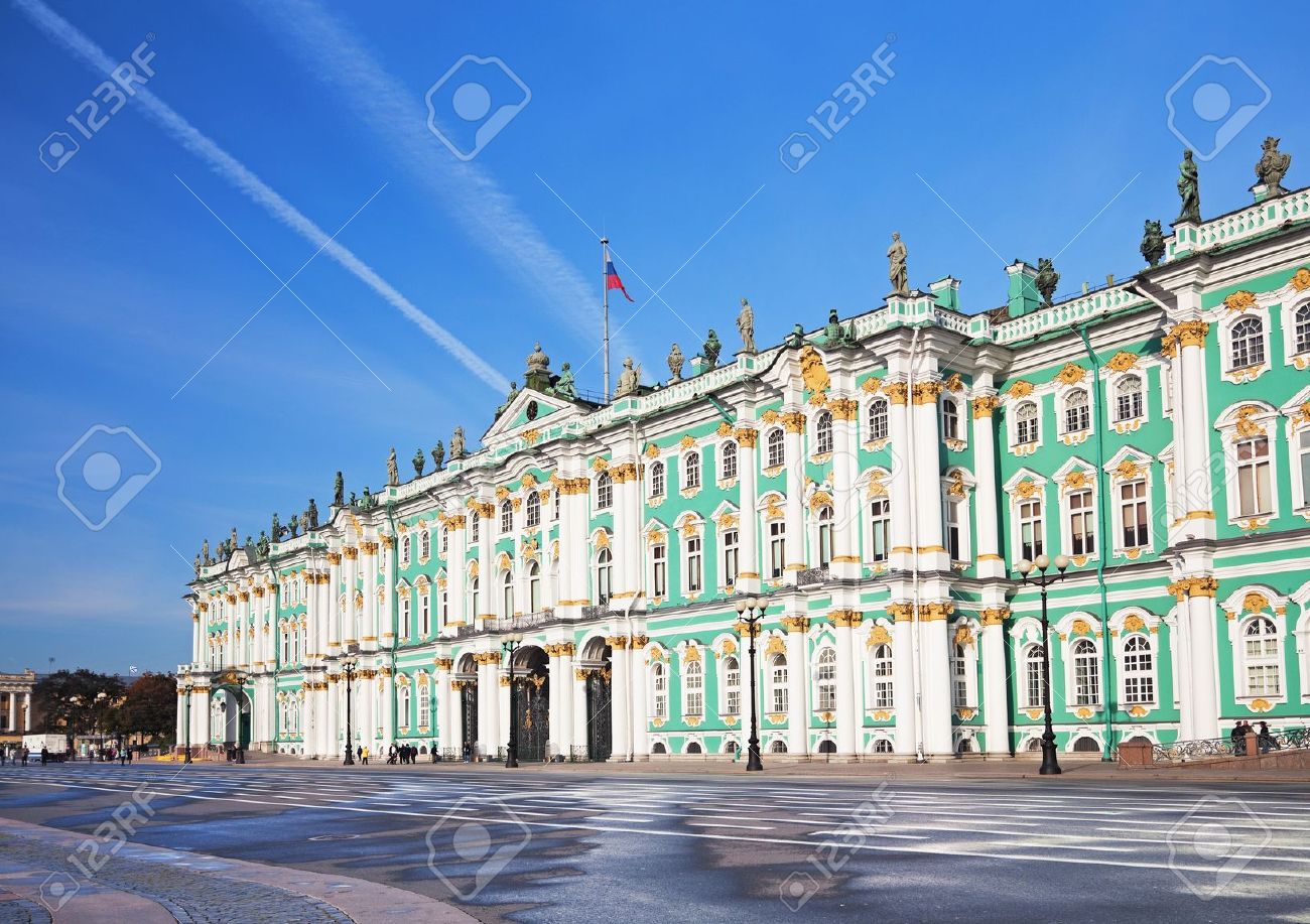 Winter Palace and Alexander Column on Palace Square in St. Petersburg/ Dvortsovaya Ploshchad in St. Petersburg - 8350504 Winter Palace and Alexander Column on Palace Square in St. Petersburg/ Dvortsovaya Ploshchad in St. Petersburg - 8350504