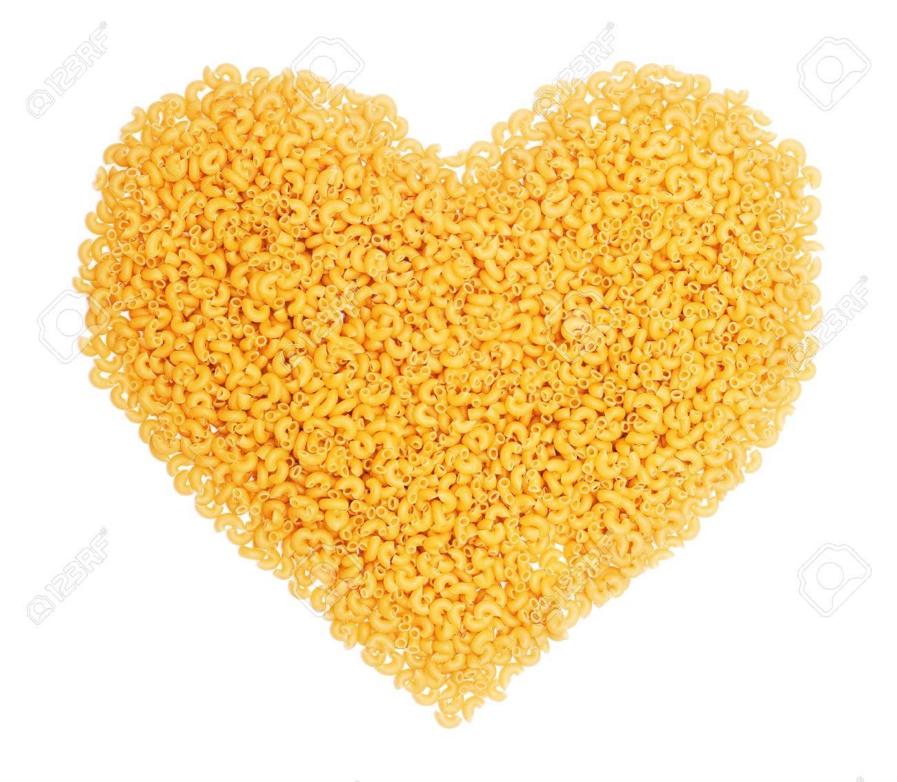 heart shape from pasta on the white background - 8817365 heart shape from pasta on the white background - 8817365
