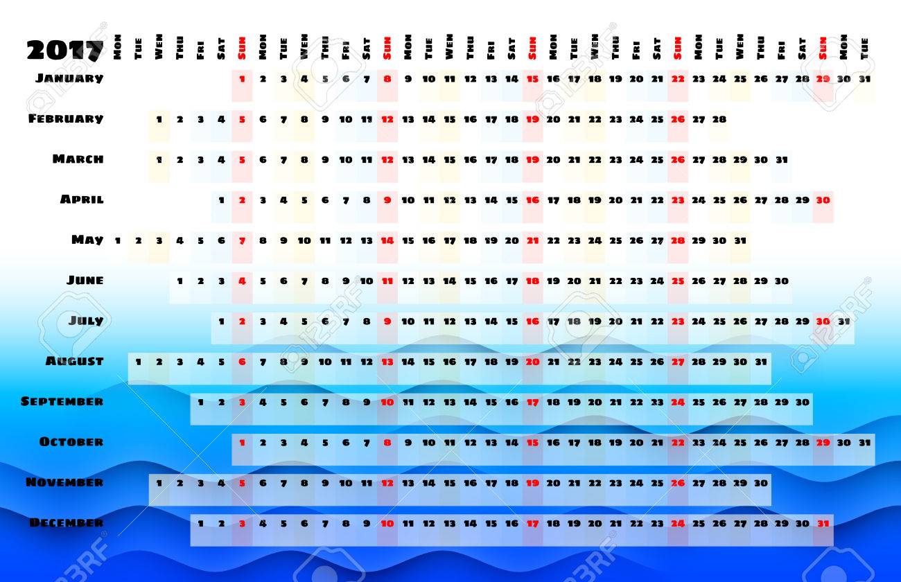 linear calendar