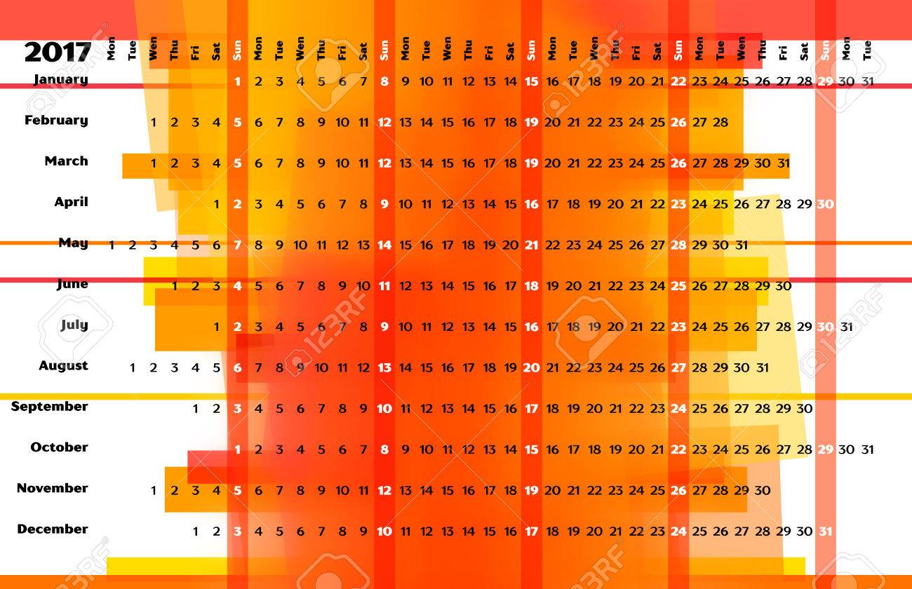 linear calendar