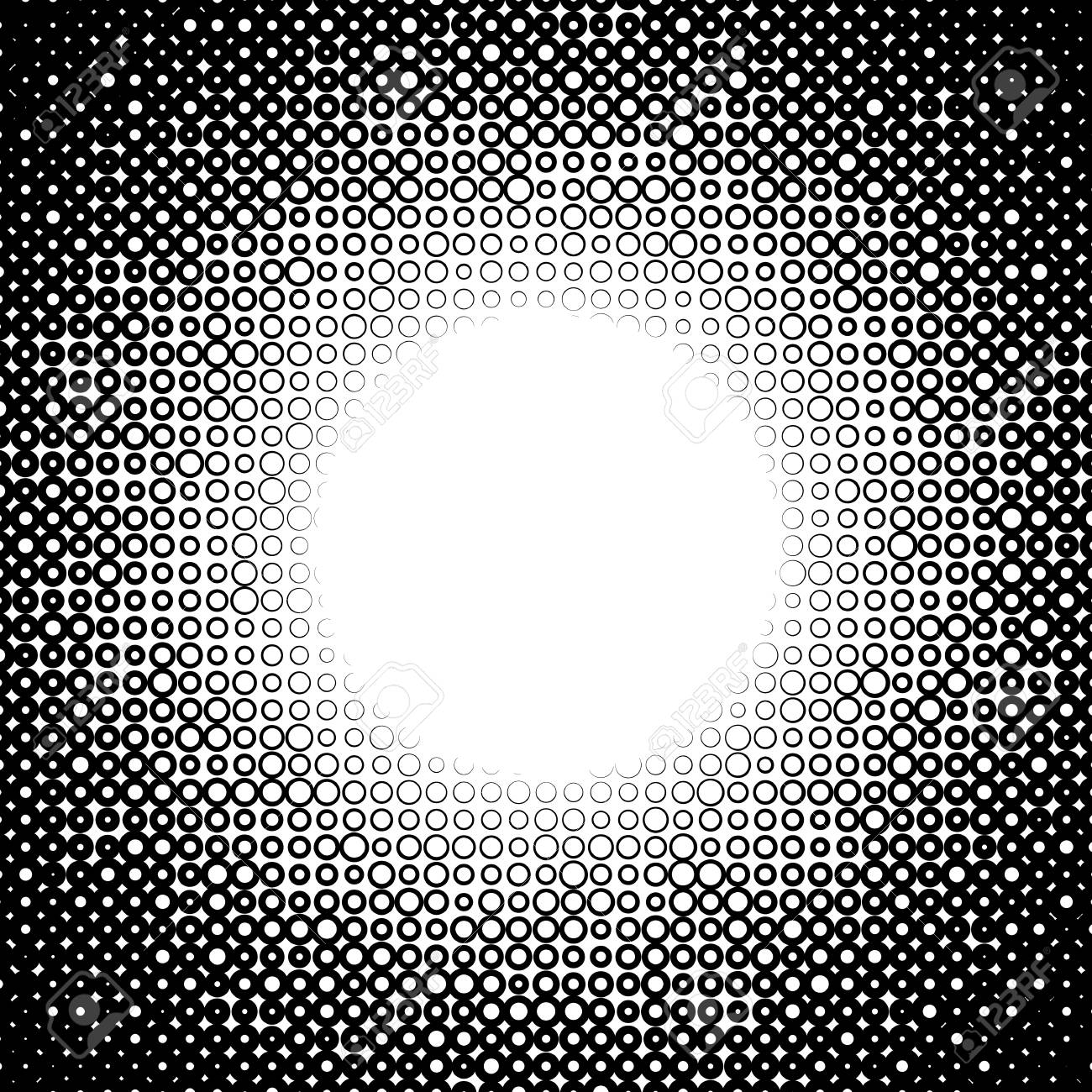 モノクロのグラデーションで背景のグリッドを円します のイラスト素材 ベクタ Image