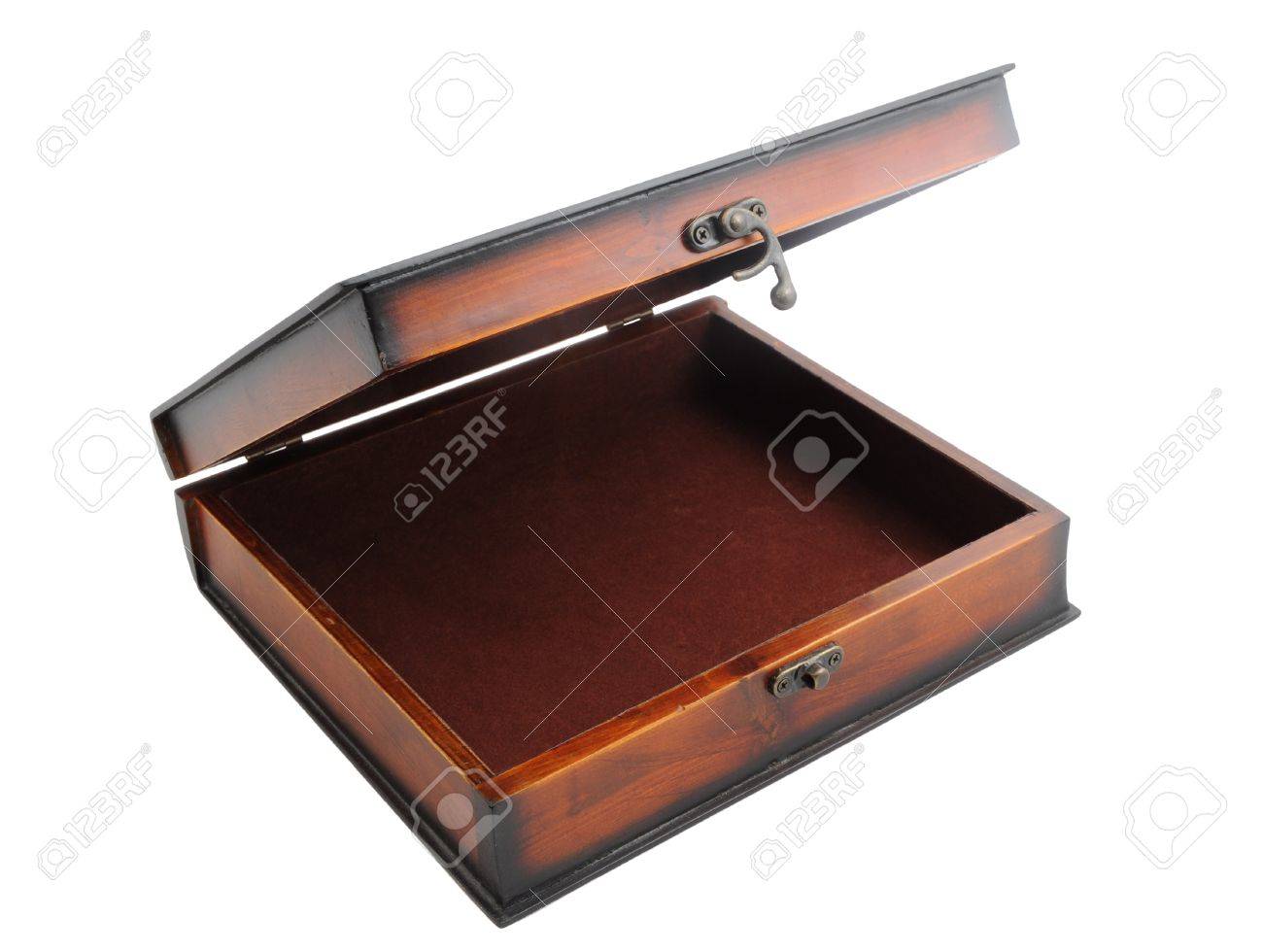 Wooden casket open isolated on white background - 8931976 Wooden casket open isolated on white background - 8931976