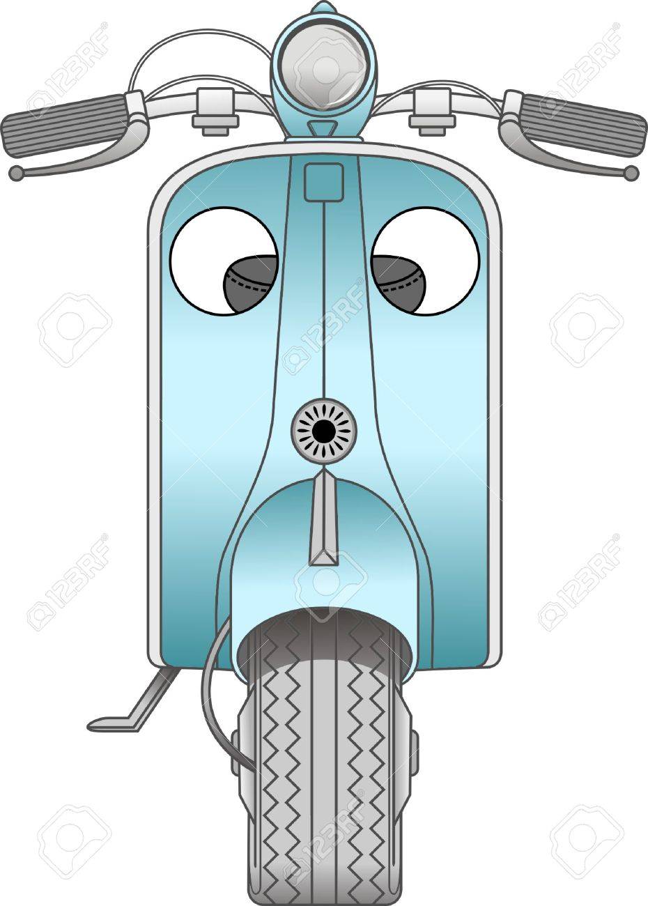 旧式なベスパ のイラスト素材 ベクタ Image