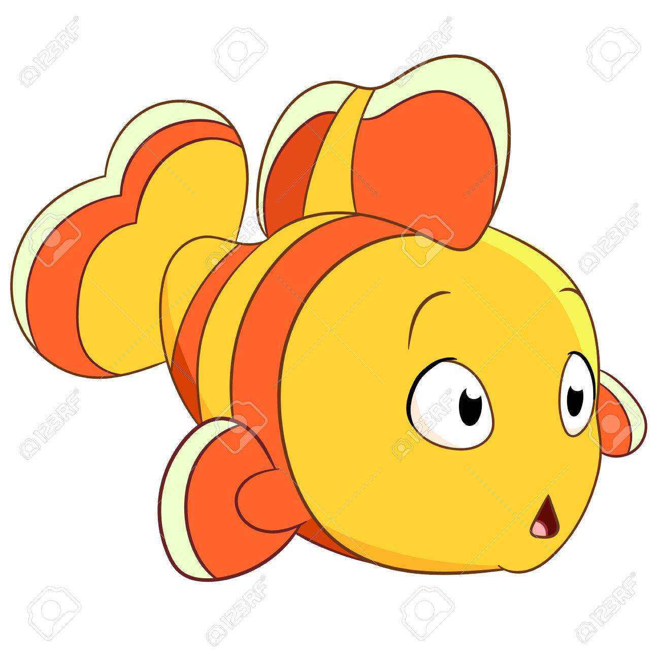 かわいい小さなカクレクマノミを疑問します のイラスト素材 ベクタ Image かわいい小さなカクレクマノミを疑問します のイラスト素材 ベクタ Image
