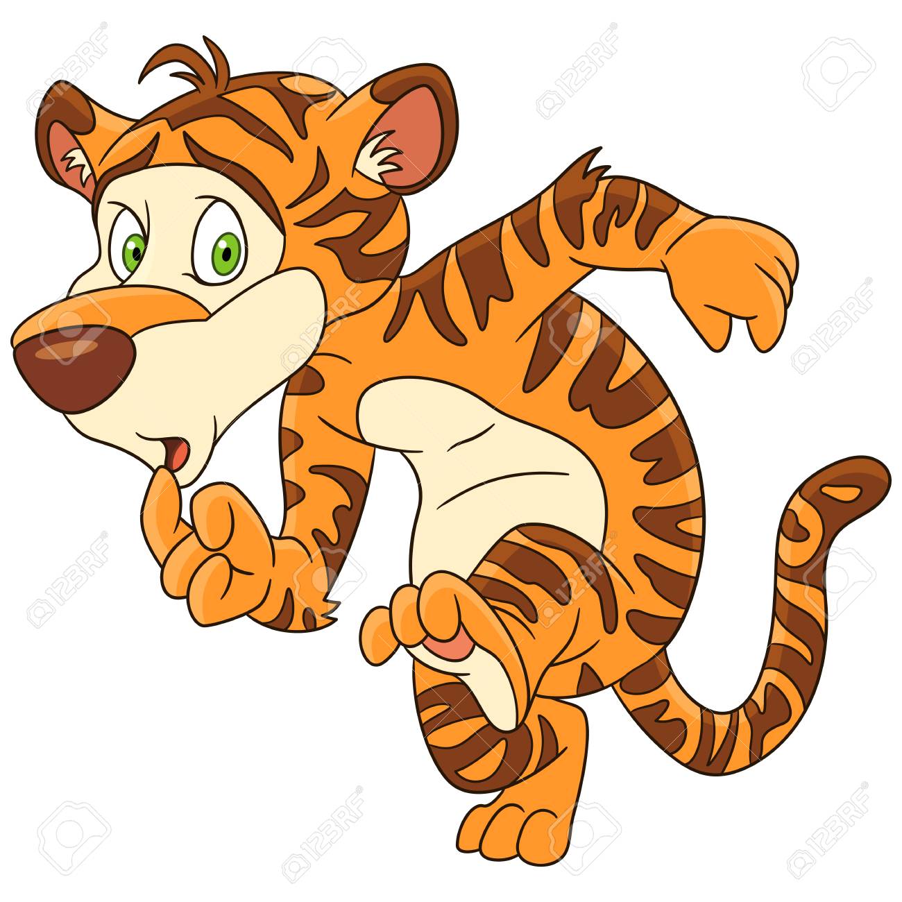 Cute And Funny Cartoon Tiger Animal, Isolated On White Background. Childish Vector Illustration And Colorful Book Page For Kids. Royalty Free SVG, Cliparts, Vectors, And Stock Illustration. Image 69825018. Cute And Funny Cartoon Tiger Animal, Isolated On White Background. Childish Vector Illustration And Colorful Book Page For Kids. Royalty Free SVG, Cliparts, Vectors, And Stock Illustration. Image 69825018.