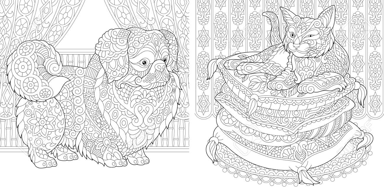 8800 Coloring Book Pages Cat Picture HD