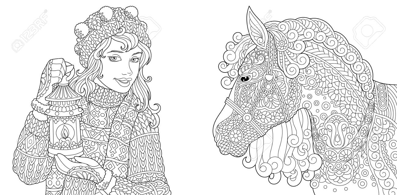 Download Coloring Pages Coloring Book For Adults Colouring Pictures Royalty Free Cliparts Vectors And Stock Illustration Image 109148384