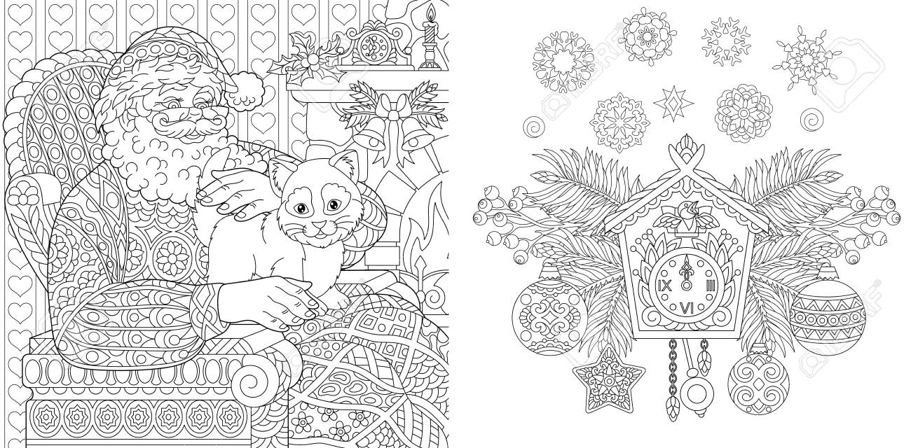 Christmas Coloring Book Christmas Colouring Pages Santa Claus
