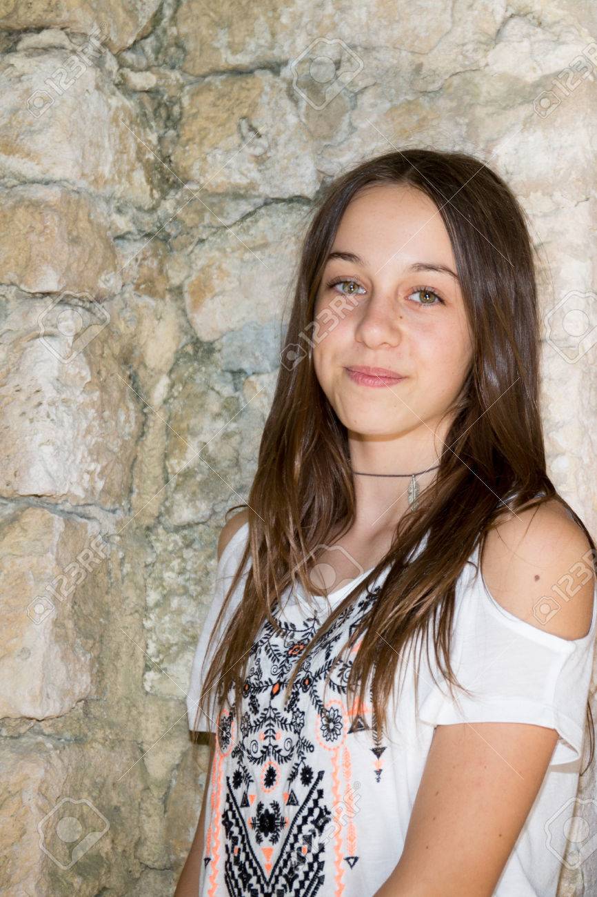 A Cute Teenage Girl Of 12 Years Old Smiling At The Camera Stock Photo 42174881 A Cute Teenage Girl Of 12 Years Old Smiling At The Camera Stock Photo 42174881