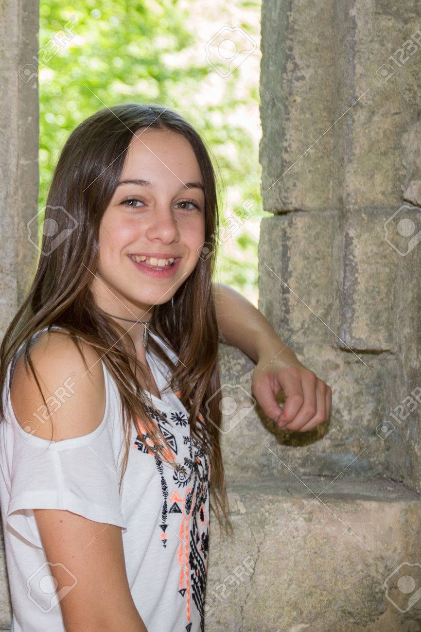 A Cute Teenage Girl Of 12 Years Old Smiling At The Camera Stock Photo 42666352 A Cute Teenage Girl Of 12 Years Old Smiling At The Camera Stock Photo 42666352