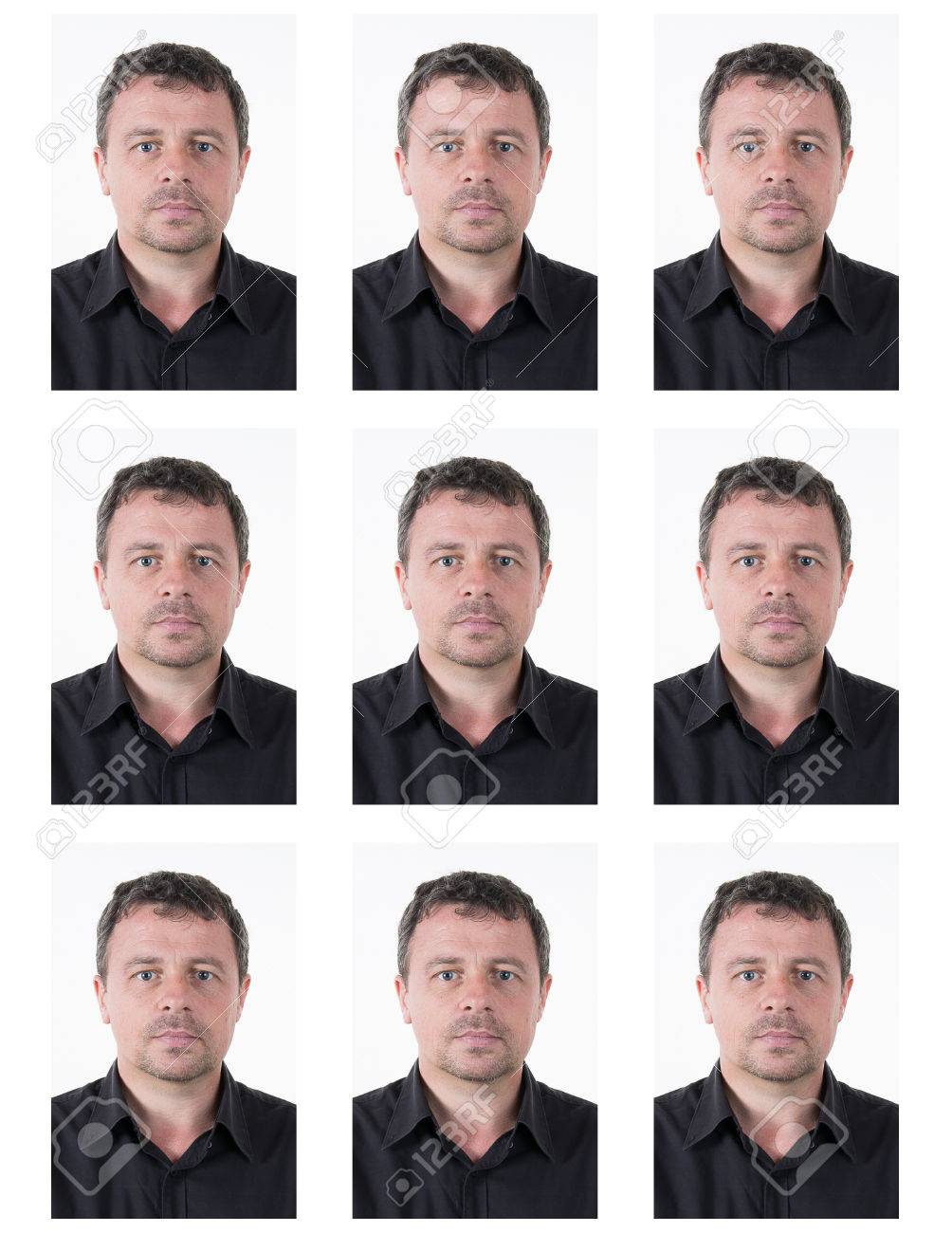 パスポート Id カード 自信を持って男性の身分証明書の写真 分離されました の写真素材 画像素材 Image