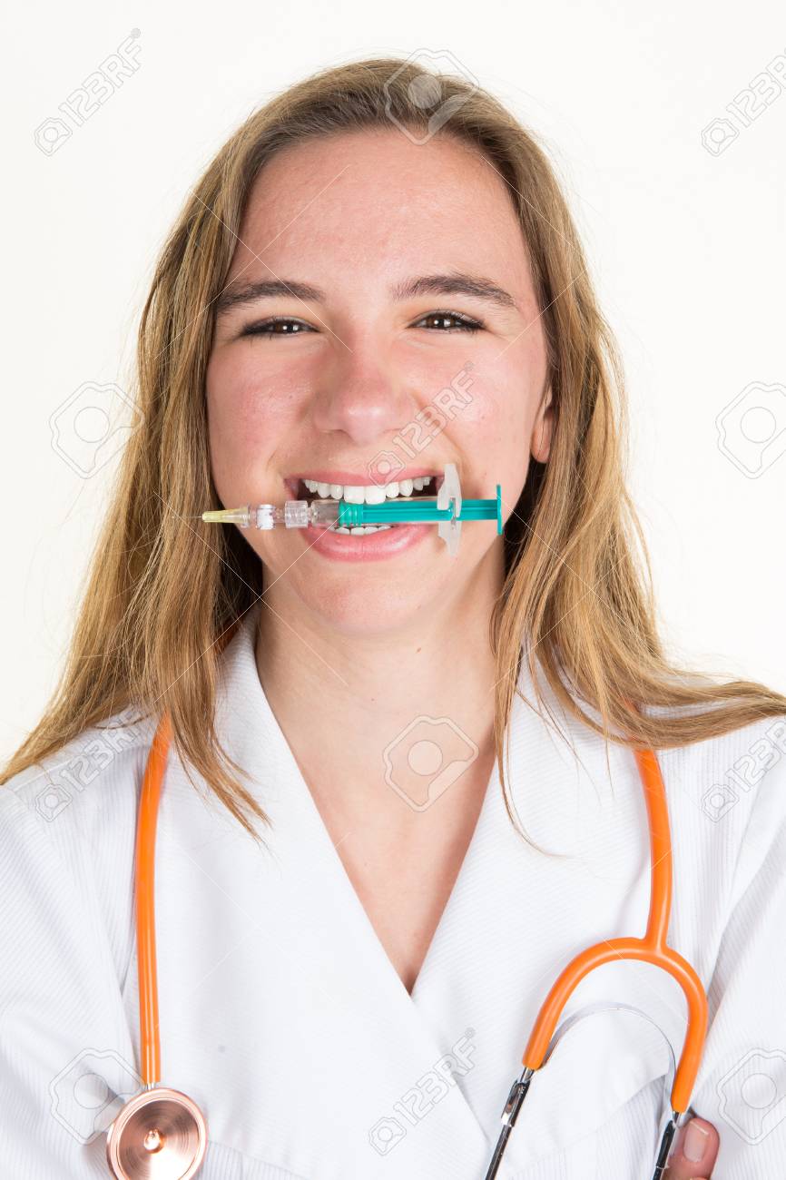 Meisje die spuiten