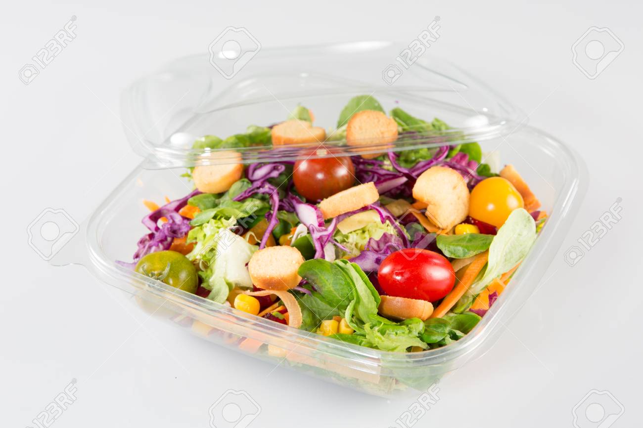 Close up of take away bowl with fast food salad - 88159132 Close up of take away bowl with fast food salad - 88159132