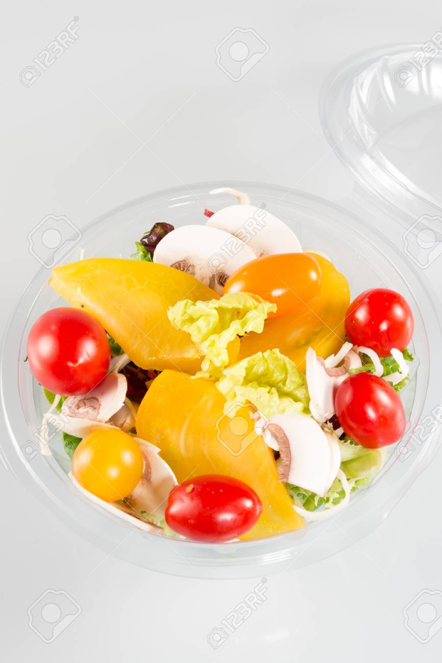 Download Fresh Salad In Plastic Box Packaging Stock Photo Picture And Royalty Free Image Image 95282373 PSD Mockup Templates