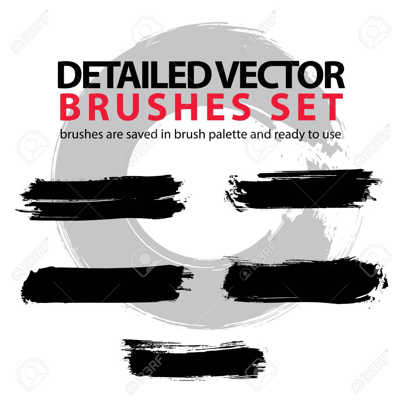 トレース スキャンした創造的な筆のコレクションは Illustrator オブジェクト ブラシ ブラシ パレットに保存され 使用する準備ができています のイラスト素材 ベクタ Image