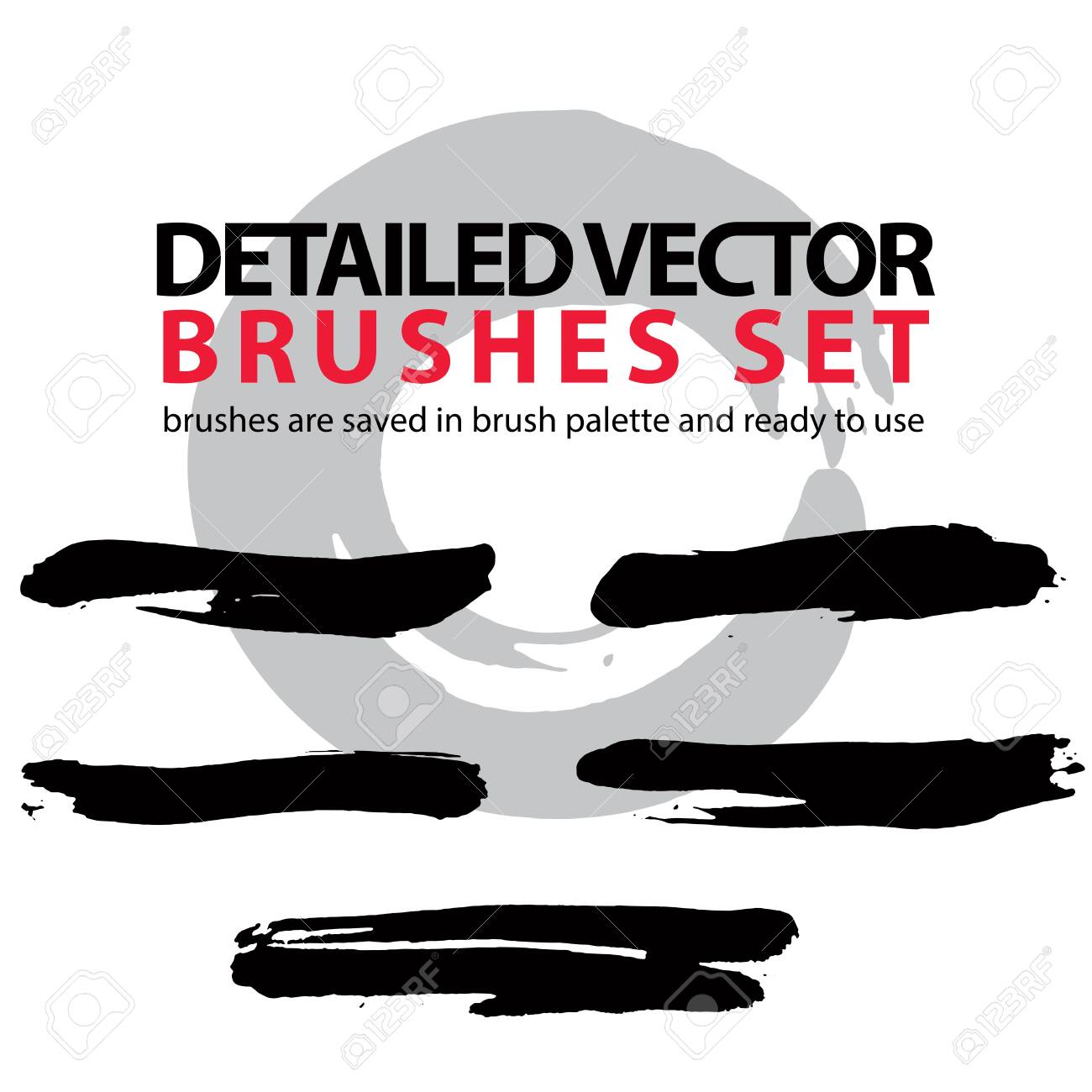 スキャンとトレースの創造的な筆のコレクションは Illustrator オブジェクト ブラシ ブラシ パレットの保存と使用する準備ができています のイラスト素材 ベクタ Image