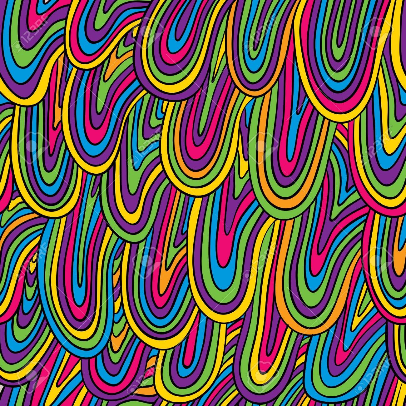 ファンキーなスタイルのカラフルなのシームレスなパターン ベクトルの背景 のイラスト素材 ベクタ Image