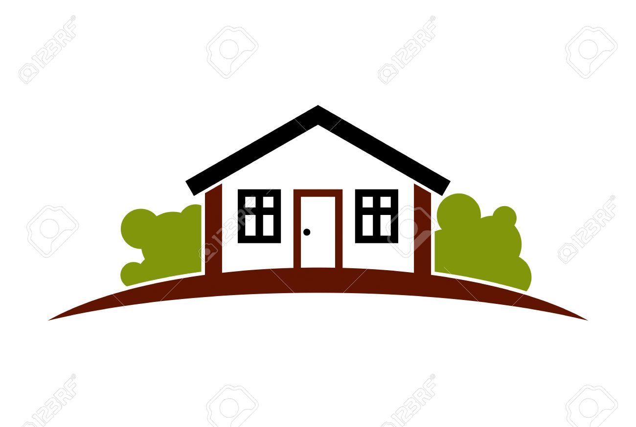 Abstract Simple House With Horizon Line. Best For Use In Graphic Design As  A Corporate Symbol. Countryside Idea, Beautiful Village Landscape. Royalty  Free SVG, Cliparts, Vectors, And Stock Illustration. Image 36014859.