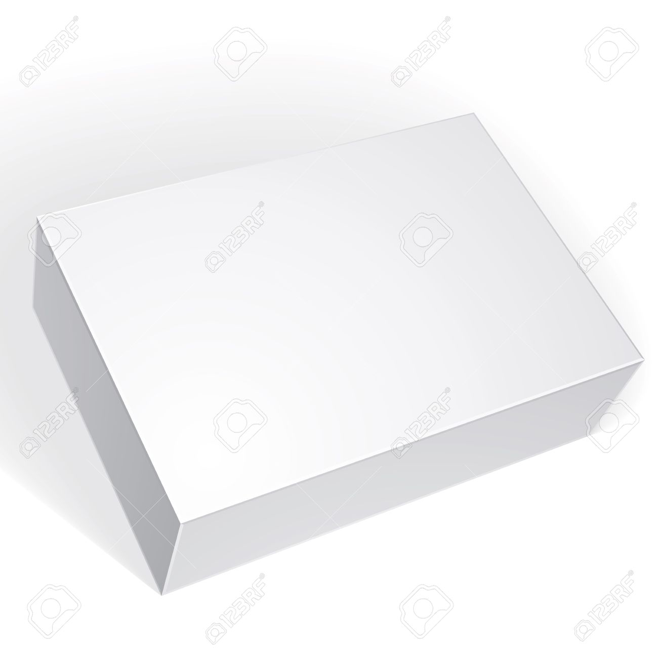 Package white box design isolated on white background, template for your package design, put your image over the box in multiply mode, vector illustration eps 8. - 36018980 Package white box design isolated on white background, template for your package design, put your image over the box in multiply mode, vector illustration eps 8. - 36018980