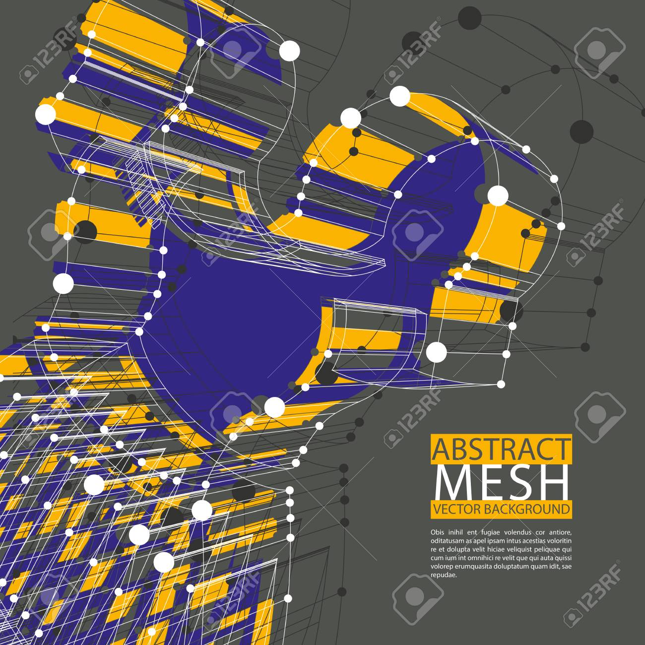 abstract mesh vector illustration template for technology theme mesh theme