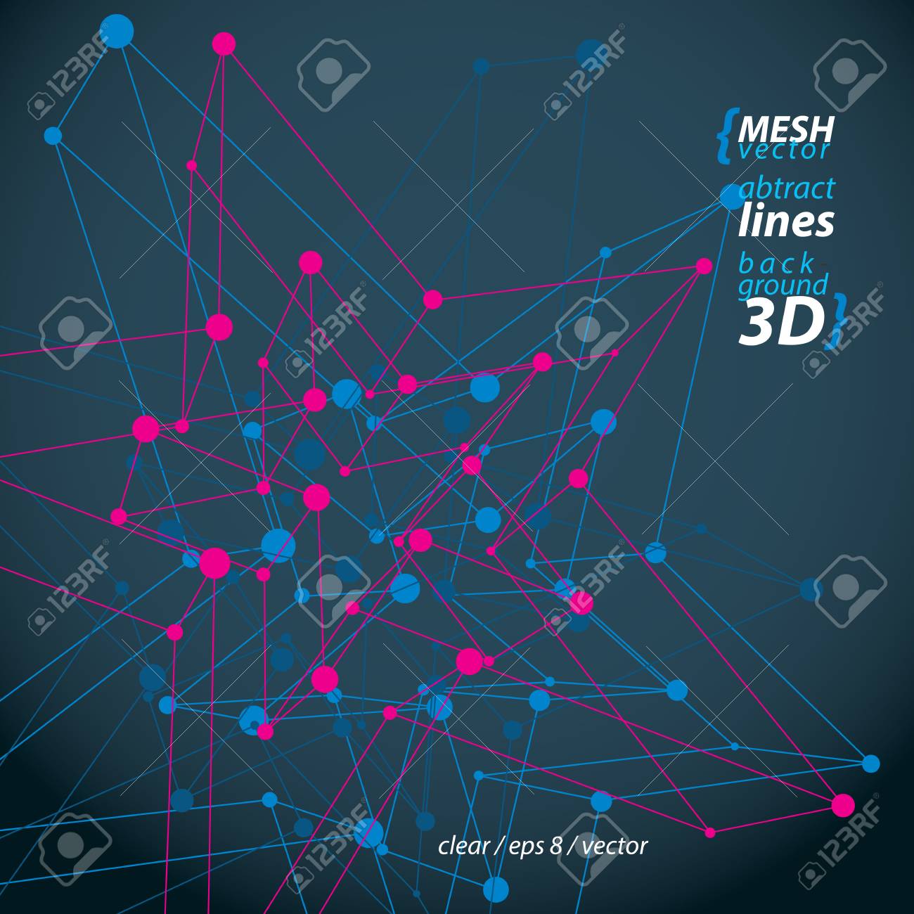 3 D メッシュ多角形抽象オブジェクト暗い背景 スタイリッシュな幾何学的なアイコンに分離のイラスト素材 ベクタ Image
