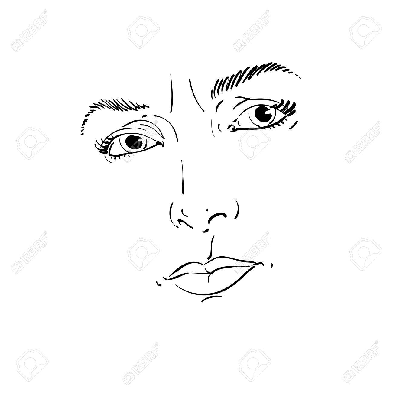 モノクロの手描き肖像肌が白い疑わしい女性の特徴と感情のテーマ イラストに直面します 白い背景にポーズをとって彼女の額にしわと怒っている女性 のイラスト素材 ベクタ Image モノクロの手描き肖像肌が白い疑わしい女性の特徴と感情のテーマ イラストに直面します 白い背景にポーズをとって彼女の額にしわと怒っている女性 のイラスト素材 ベクタ Image
