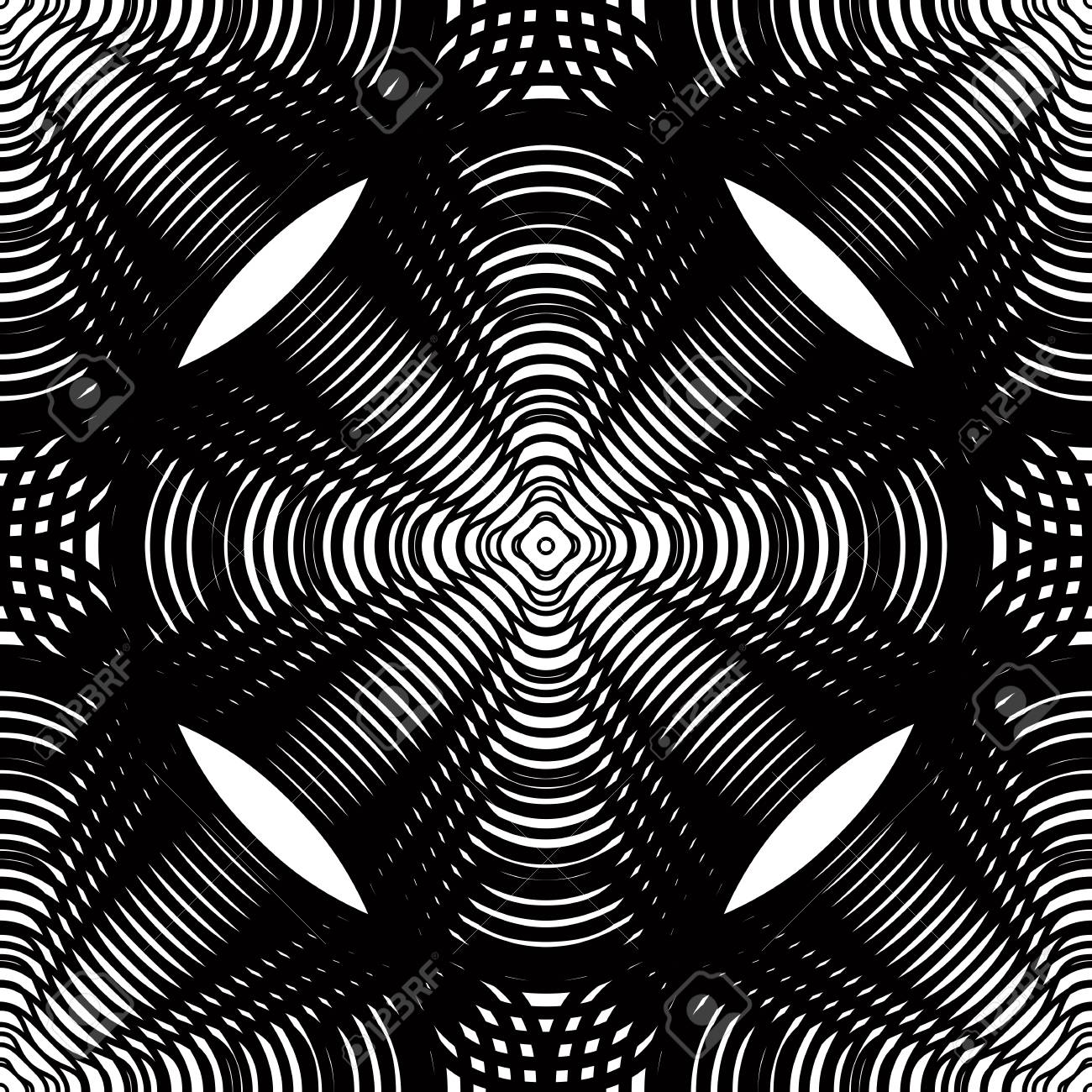 Schwarz Weiss Vektor Ornamentales Muster Nahtlose Hintergrund Kunst Mit Monochrome Linien Verziert Am Besten Fur Grafik Und Web Design Endlose Verziert Kaleidoskopeffekt Lizenzfrei Nutzbare Vektorgrafiken Clip Arts Illustrationen Image