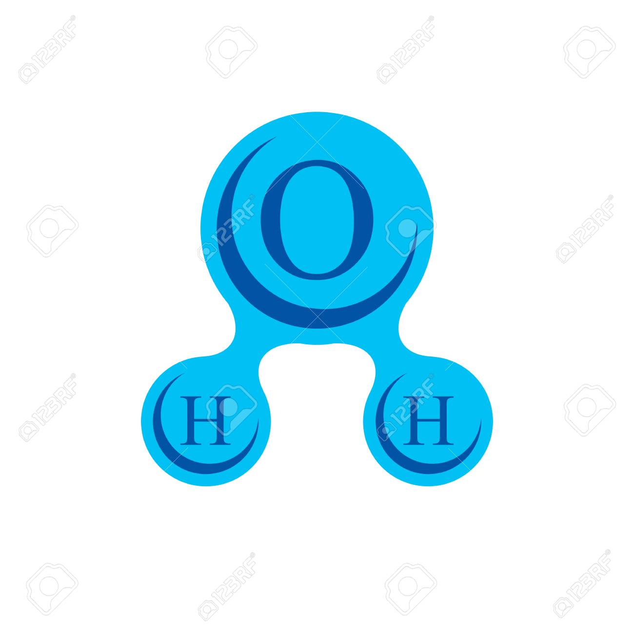 地球規模の水循環概念ロゴタイプ H2o ベクトル イラスト ベスト飲料水の世界の問題を表示するために使用 のイラスト素材 ベクタ Image