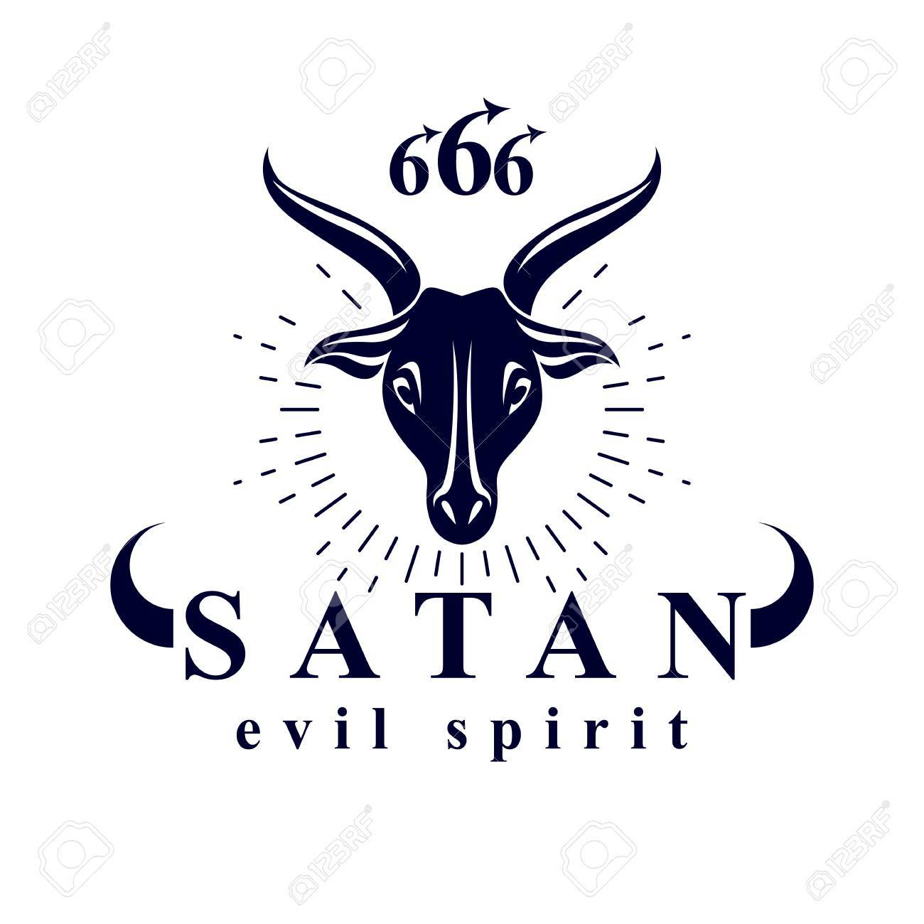 角を持つ山羊頭のベクトル グラフィックの紋章は ルシファーのイラストとして 666 数で作られました のイラスト素材 ベクタ Image 角を持つ山羊頭のベクトル グラフィックの紋章は ルシファーのイラストとして 666 数で作られました のイラスト素材 ベクタ Image